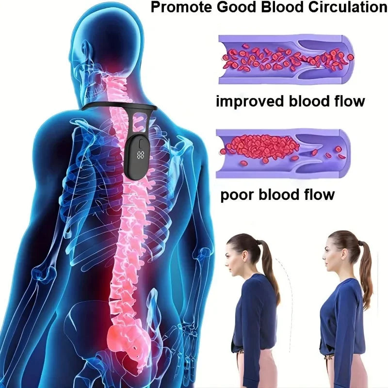 Smart Posture Corrector with Micro Vibration and Reminder Sensor for Back and Neck Alignment for Adults and Children
